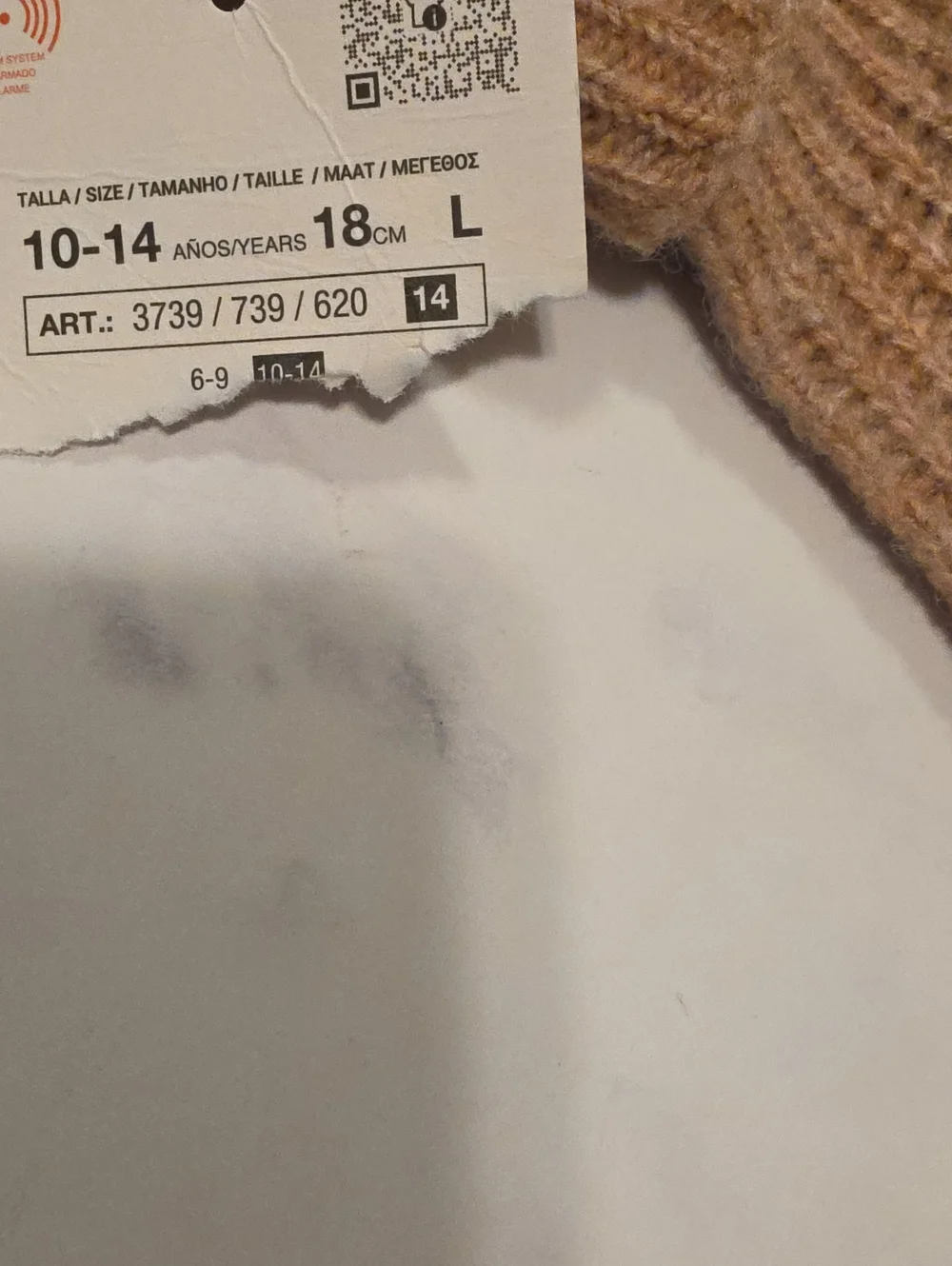 Zara Pearl-Accent Knit Gloves - Taupe Brand New